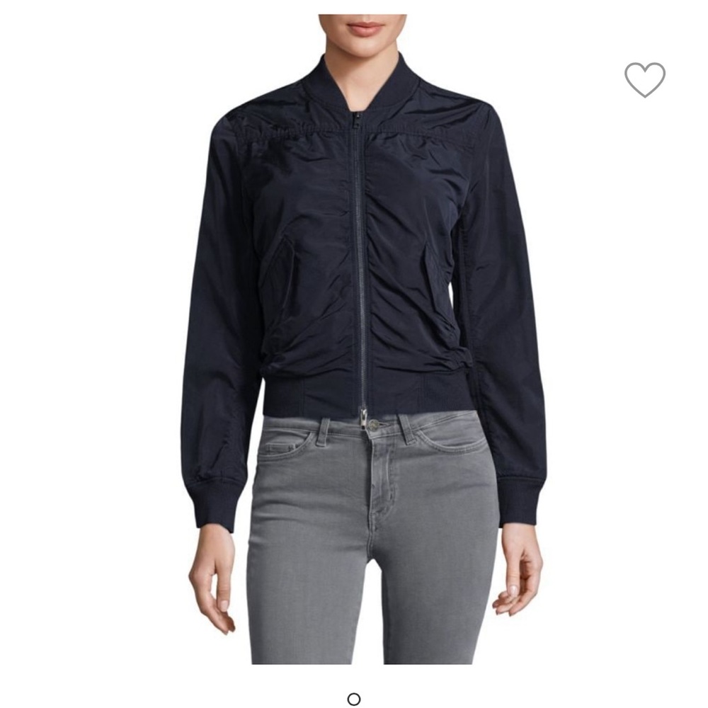 VINCE scrunched, bomber jacket. Black EUC